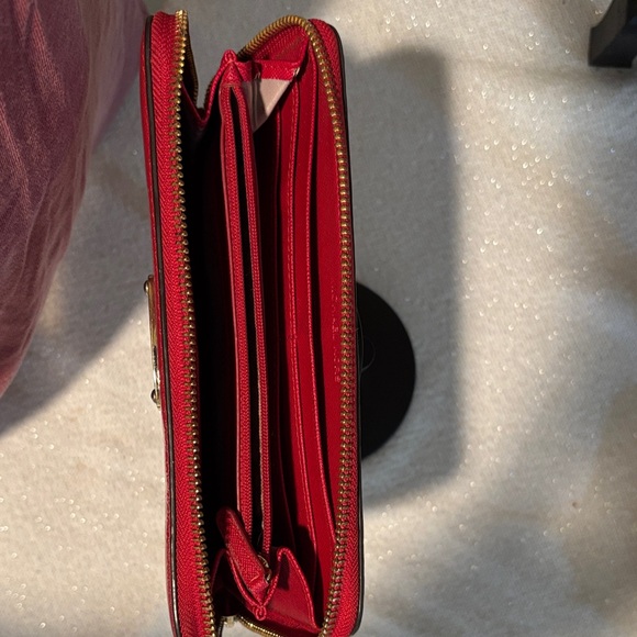 Michael Kors Cherry Red Leather Wallet - Picture 4 of 5
